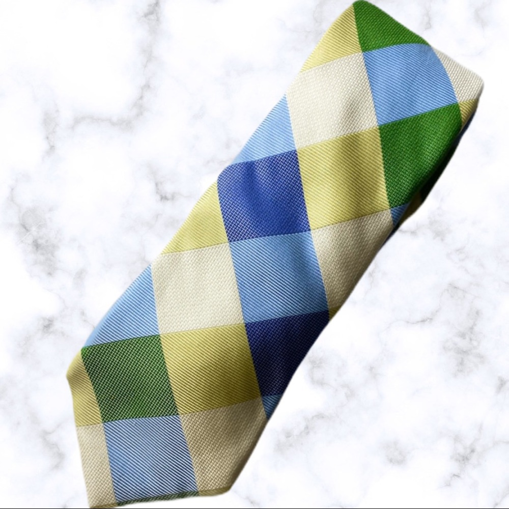 Ted Baker London Blue & Yellow Silk Tie